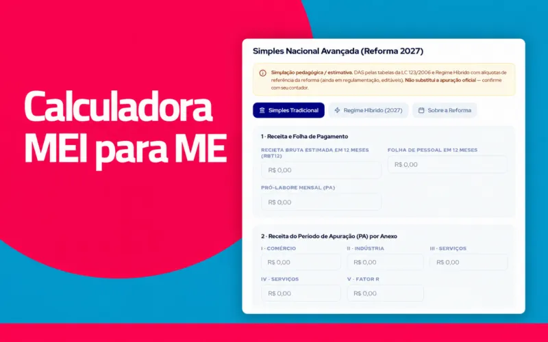 Modelo 005 – Calculadora MEI para ME