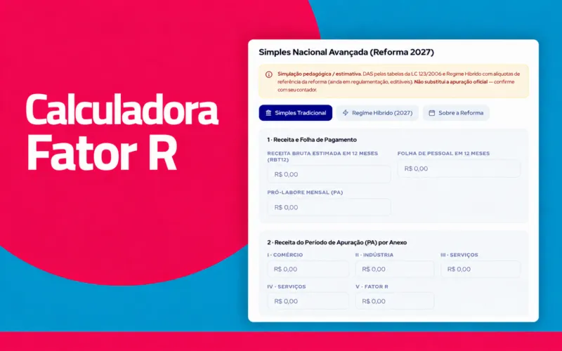 Modelo 006 – Calculadora Fator R